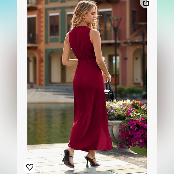 NWT Beautiful Wine Colored Maxi Dress - Picture 3 of 3